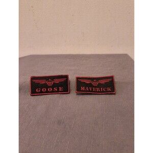 US NAVY TOP GUN NAME TAGS MAVERICK GOOSE TOM CRUISE COSTUME UNIFORM